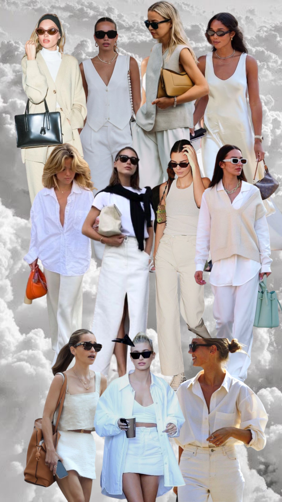 mood board white outfit